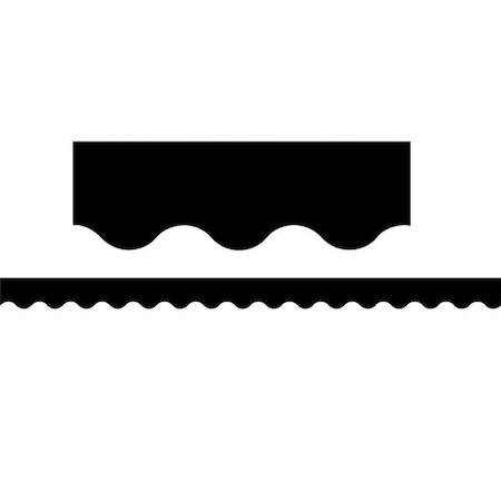 Teacher Created Resources Teacher Created Resources TCR4397-6 Black Scalloped Border Trim - Pack of 6 TCR4397-6